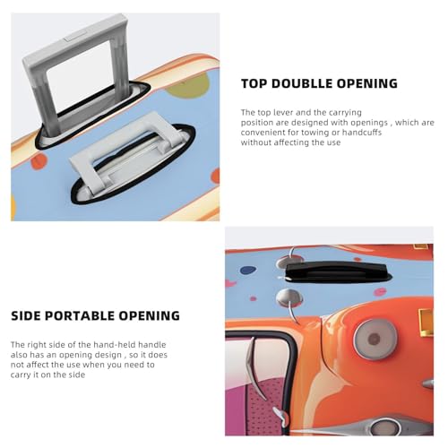 Travel Luggage Cover Suitcase Protector Elastic Washable Cartoon car Suitcase Cover Anti-scratch Spandex Baggage Covers Fits 18-32 Inch Luggage4