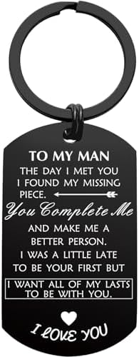 Fathers Day Dad Gifts from Wife, Men Father’s Day Gifts for Husband Boyfriend, Birthday Anniversary Keychain Gifts