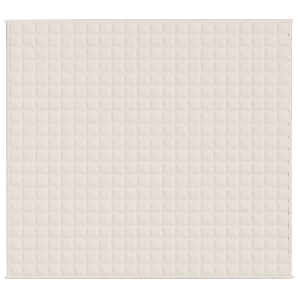 Coperta Ponderata in Cotone con Imbottitura Ipoallergenica, Aiuto per Dormire e Relax, Coperta ponderata, weighted blanket, Adatto per Camera da Letto e Divano, Crema Chiara, 200x230 cm