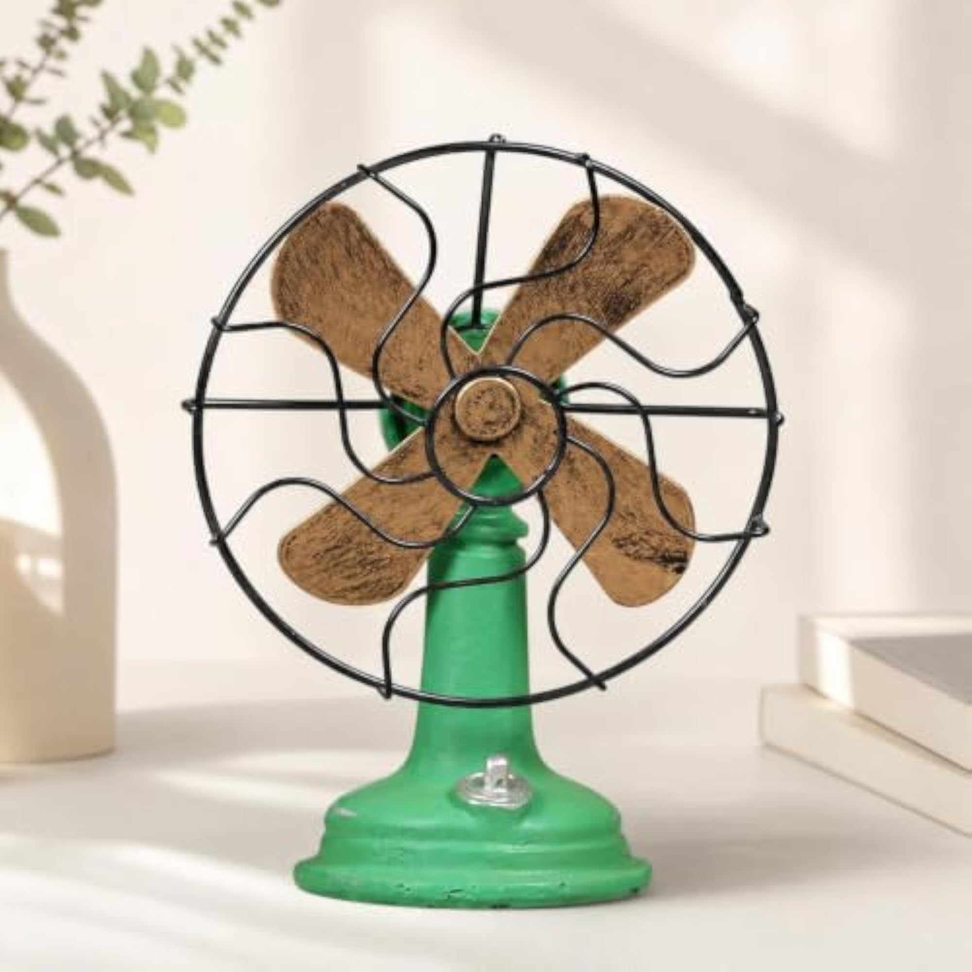 Decorative Fan Model with Pedestal Base for Home Décor