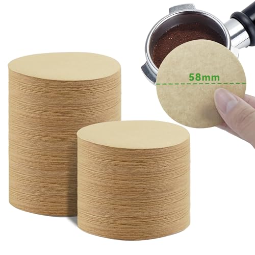 1000 Pcs Coffee Paper Filter for Espresso Coffee Maker, 58mm Unbleached Espresso Filter Puck Screen Portafilter Paper