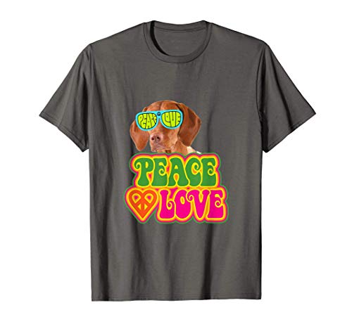 Peace Love Dog Vizslas Camiseta