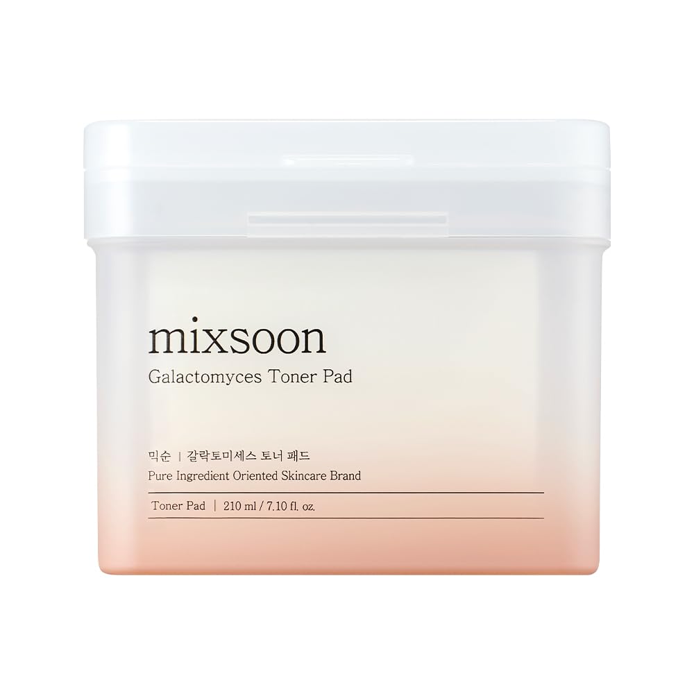 mixsoon Galactomyces Toner Pad,Fermented Nutrition, Galactomyces, Dual-Textured Pad (280ml/9.46fl.oz/(60 Sheets)