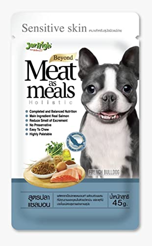 JerHigh Meat As Meal Salomon Recipe Dog Treat with Real Chicken Meat – 45gm- Pack of 3 Sold by DogsNCats