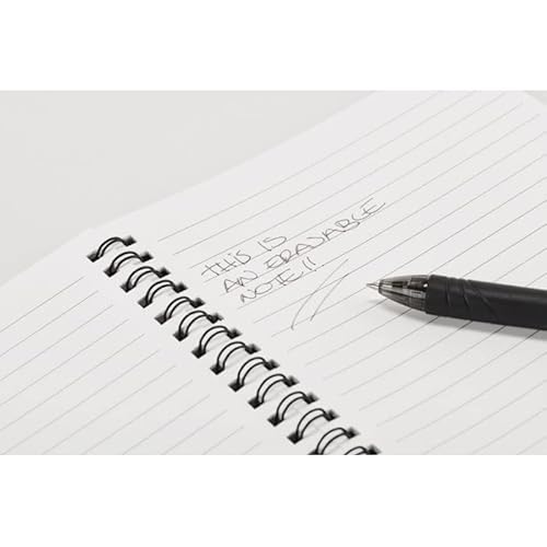 noTrash2003 Cuaderno reutilizable DIN A5 con bolígrafo borrable, cuaderno espiral sostenible y respetuoso con el medio ambiente con bolígrafo y paño de microfibra – utilizar papel una y otra vez - imagen 5