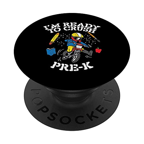 Motocross Im Ready To Crush Pre-K Prek School Dirt Bike Boys PopSockets Swappable PopGrip