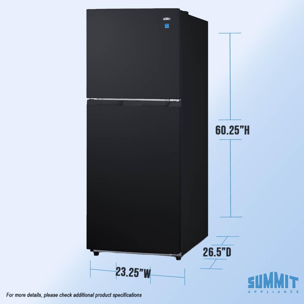 Summit 24" Refrigerator, Refrigerator - Freezer, Energy Star, Black - Ff1087b on Fridge.com - View 2