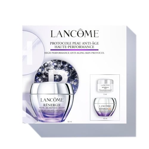 Lancôme Rénergie H.P.N. 300-Peptide Cream Set, High-Performance Anti-Aging Skincare Routine, Wrinkle-Reducing Peptide Cream, SPF 50 Day Cream & Lifting Eye Cream, 50ML