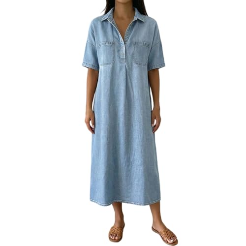 Robe d'été élégante et confortable en denim pour sublimer les formes