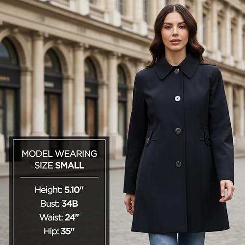 Image of Michael Kors Women's Single Breasted Raincoat With Detachable Hood