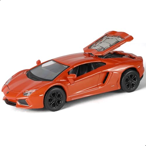 Risopen Compatible con Lamborghini Reventón Coche Pull Back Coche de Juguete Modelo Aleación Metal Diecast Modelo de Auto Clásico Juguete Coche Rojo Modelo Coleccionable para Niños
