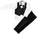 Black n Bianco Boys Tuxedo in Black Dresswear Set Size Large 12-18 Months