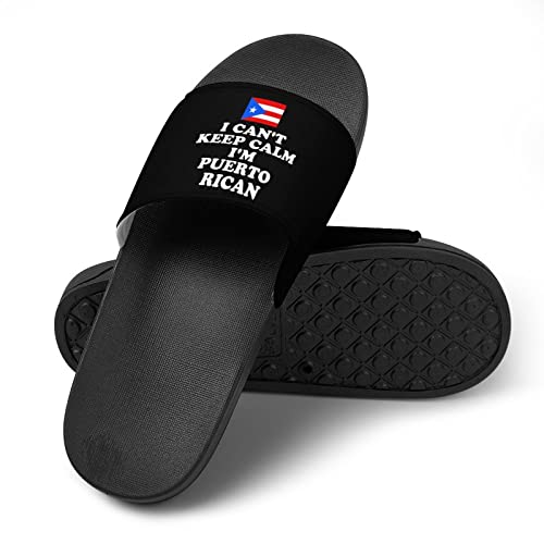 I Can't Keep Calm I'M PUERTO RICAN Home Slippers Non-Slip Open Toe PVC Shower Slippers Fashion Sandals for Men Women4
