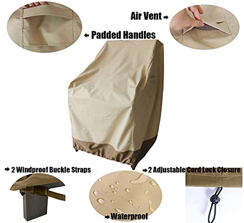 Vanteriam Outdoor High Back Chair Cover, Heavy Duty Waterproof Patio Swivel Chair Covers thumb #1