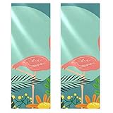 WOSHJIUK 2 Pack Microfiber Gym Towels,Blumenflamingos-Dschungelmond,Cooling Towel Ice Towel Super Absorbent for Neck Sweat Towels