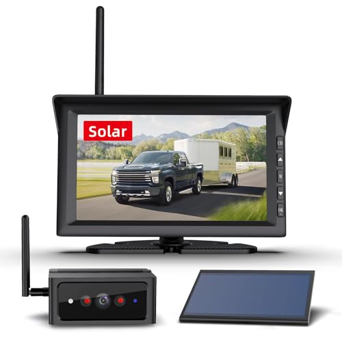 Solar Wireless Backup Camera with 7