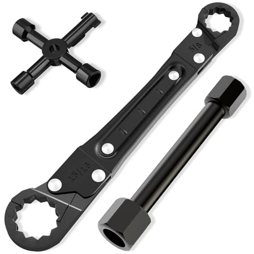 LAISGOO Plumbing Tools, Angle Stop Wrench Angle-On Wrench kit (Black) by LAISGOO - Used condition - US$16.51