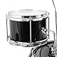 World Rhythm Kids Drumkit - 3teiliges Junior Drumset, Kinder Drumkit mit Hocker und Drumsticks - Schwarz