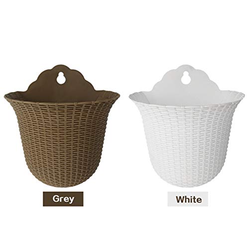 Qlindgk Resin Wall Hanging Planter Pot Vertical Garden Living Wall Mount Window Hang Indoor Outdoor Plant Flower Basket For Fence, Balcony Or Rails, Display Herb Gardens, Flowers Or Plants #TOP4
