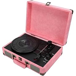 AURADO Tourne-disques, Bluetooth Portable Valise Tourne-Disque 33/45/78 RPM Record Holder 3 + Speed + Turntable Record… - Les Beatles, Paul McCartney, John Lennon, RIngo Starr, George Harrison