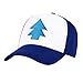 Produktbild ZXRSJBL Dipper Blue Pine Hat bestickter Stoff mit Schnalle hinten und gewebte verstellbare weiße Baseballkappe für Erwachsene