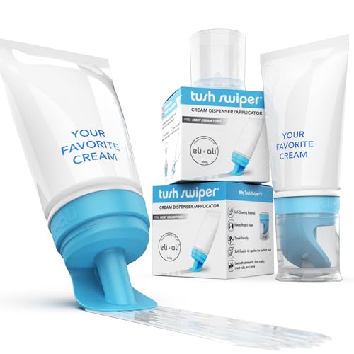 Image of Eli & Ali Tush Swiper - Diaper Rash Cream & Butt Paste Applicator - Universal Fit for Most Diaper Creams | Mess-Free & Hygienic Alternative to Cream Spatula - Carry Less Baby Gear - Blue, 2 Pack