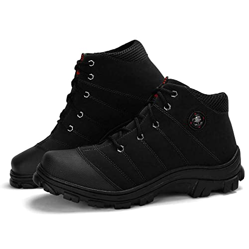 Bota Adventure Masculino Tratorada Escalada Motociclista Trilha (42, Preto)