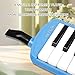Soprano Air Piano Keyboard 32 Keys with Long Tubes 32 Melodica Air Piano ABS Texture Suitable for Musicians ABS Resin Melodica