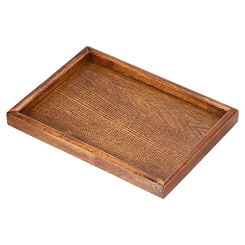 PATIKIL Wood Serving Tray 10x7 Inch Outer Base, Rectangular Decorative Platter for Home Decor Kitchen Table Candle Holder, Brown by PATIKIL - Used condition - US$15.45
