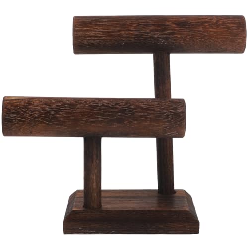 Alipis Show Rack Bracelets Jewelry Holder Watch Stand for Men Watch Display Rack Bracelet Holder Organizer Bracelet Holder Stand Jewelry Organizer Holder Necklace Vintage Wooden