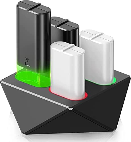 Rechargeable Battery Packs for Xbox One/Xbox Series X|S, 4 x 1200mAh Rechargeable Controller Battery Compatible with Xbox Series X|S/Xbox One X/Xbox One S/Xbox One Elite Batteries Charging Station