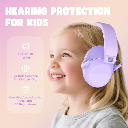 Image of ProCase Kids Noise Cancelling Headphones Ear Hearing Protection, Purple