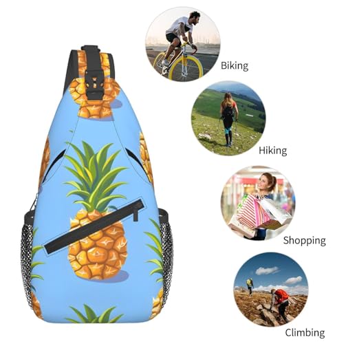 Bolso Sling Ligero con Estampado de Piñas para Viaje miniatura 6