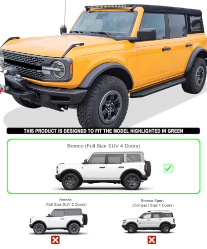 Estribos planos Tuxtreme 6 pulg acero para Ford Bronco miniatura 2