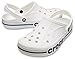 Crocs Unisex-Adult Bayaband Clogs, White/Navy, 13 Men/15 Women