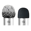 Schuim microfoonwindscherm met harige windkap – microfoon windkap, popfilter voor Blue Yeti, blauwe Yeti Pro USB-microfoon (2 stuks)