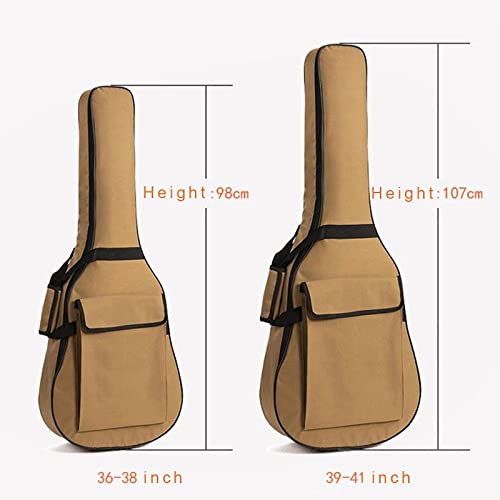 WGOEODI Sac de Guitare de 41 Pouces, imperméable épaissi et Double Bretelles en Coton Housse de Guitare Acoustique Sac de Concert, café36,38 - Les Beatles, Paul McCartney, John Lennon, RIngo Starr, George Harrison WGOEODI Sac de Guitare de 41 Pouces, imperméable épaissi et Double Bretelles en Coton Housse de Guitare Acoustique Sac de Concert, café36,38 – Image 3