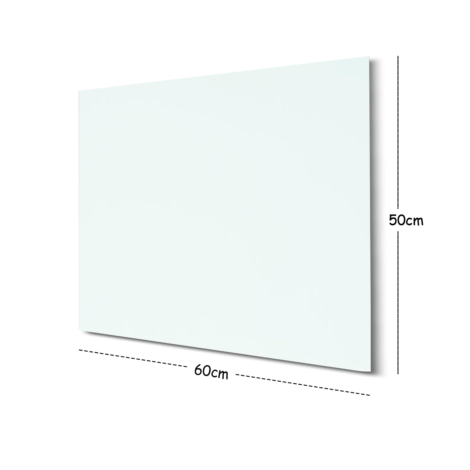 Infrarotheizung Glas 300W, Infrarot Glasheizung mit Fernbedienung 50x60 CM, Elektroheizung mit Überhitzungsschutz, WIFI (Tuya Smart), Weiß, TÜV