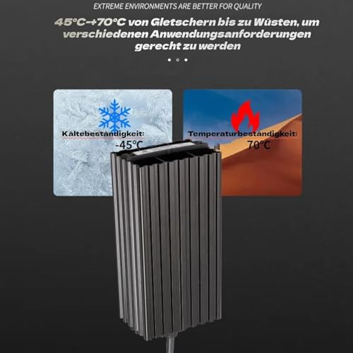 Risegun PTC-Heizelement Schaltschrankheizung, HG040-75W 120-240V Aluminium Konstanttemperatur Ersatz PTC-Schaltschrankheizung für Industrieanlagen, Camping, Garage