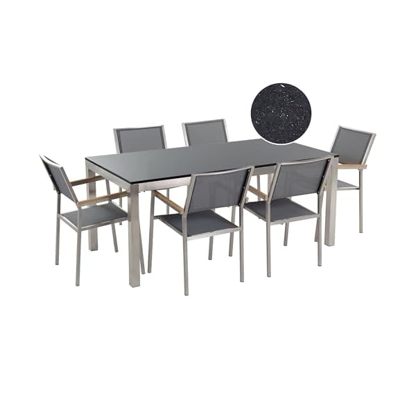 Grosseto Essgruppe mit Granittisch Grau