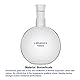 Labasics Glas 1000ml Einhals-Kochkolben mit Flachem Boden, Flat Bottom Boiling Flask Glaskolben mit 24/40 Standard-Außengelenk (1000ml)