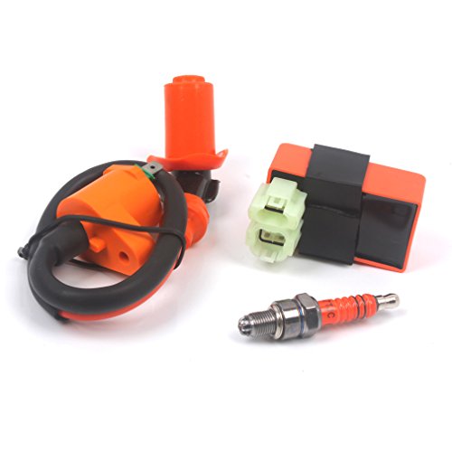 Wingsmoto 100Cc Big Bore Kit For 64Mm Valve Gy6 49Cc 50Cc 139Qmb Moped Scooter Engine 50Mm Bore Upgrade Set With Racing Cdi Ignition Coil Performance Spark Plug (64Mm Valve Length) #TOP4