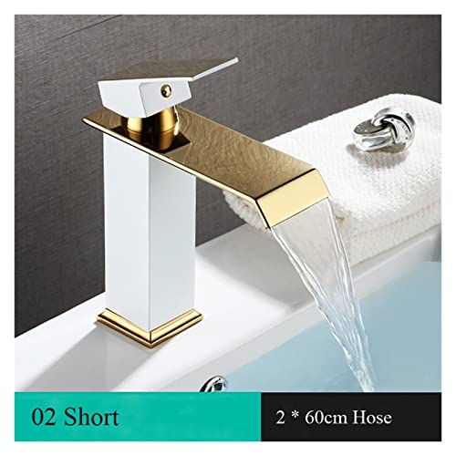 Robinet cascade laiton pour stopper les éclaboussures du lavabo de salle de bain - 3