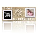 Baby Ultrasound Picture Frame New Mom Gifts Pregnancy Announcements Sonogram Keepsake Frame 3" x 3"