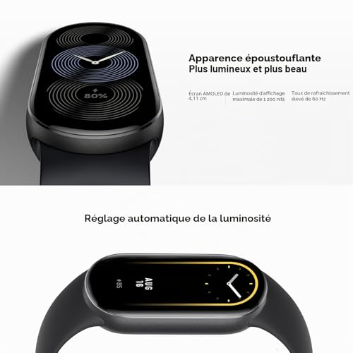 Xiaomi Smart Band 9 Global Version - Écran Amoled de 1,63" - Batterie 233 mAh - Jusqu'à 21 Jours d'autonomie - 150+ Modes d'entraînement | BT 5.4 | Étanchéité 50 m – Noir
