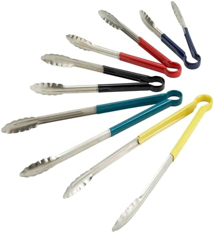 Winco 12" Green Plastic Serving Tongs image 4