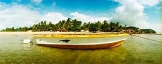 Posterazzi Small wooden boat moored on the beach Morro De Sao Paulo Tinhare Cairu Bahia Brazil Poster Print, (15 x 6)