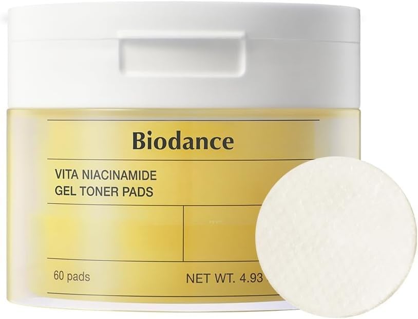 Biodance Vita Niacinamide Gel Toner Pads, Dark Spot Corrector, Evening Skin Tone, Gentle Exfoliating Toner Pads with Vitamin C, Korean Skin Care, Valentines Day Gifts for Herㅣ4.93 fl.oz.(140g)*60Pads - Image 4