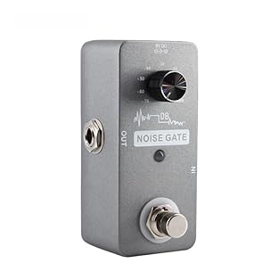 Adjustable noise control level -70dB to +10dB LED light indicates effect bypass status Noise gate pedal for clean guitar bass tone True bypass footswitch for switching zinc alloy shell compact portable design