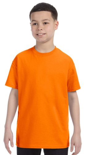 Gildan boys Heavy Cotton T-Shirt(G500B)-TENNESSEE ORANGE-M